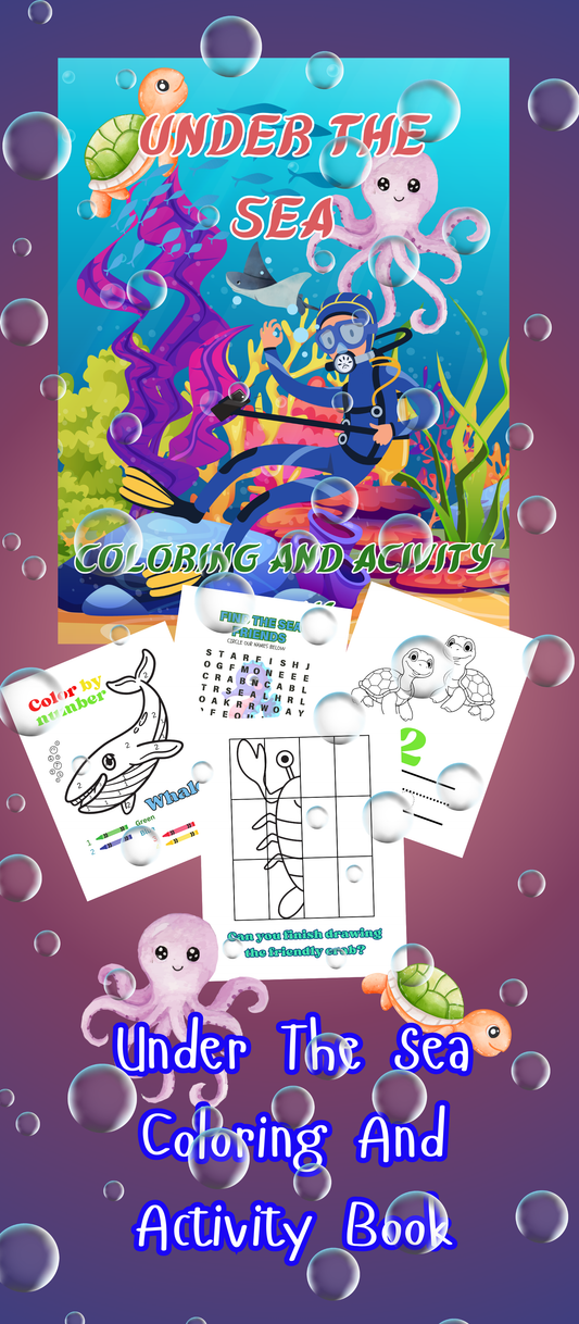 Under the Sea Childrens Activity Book (Editable Template Download)