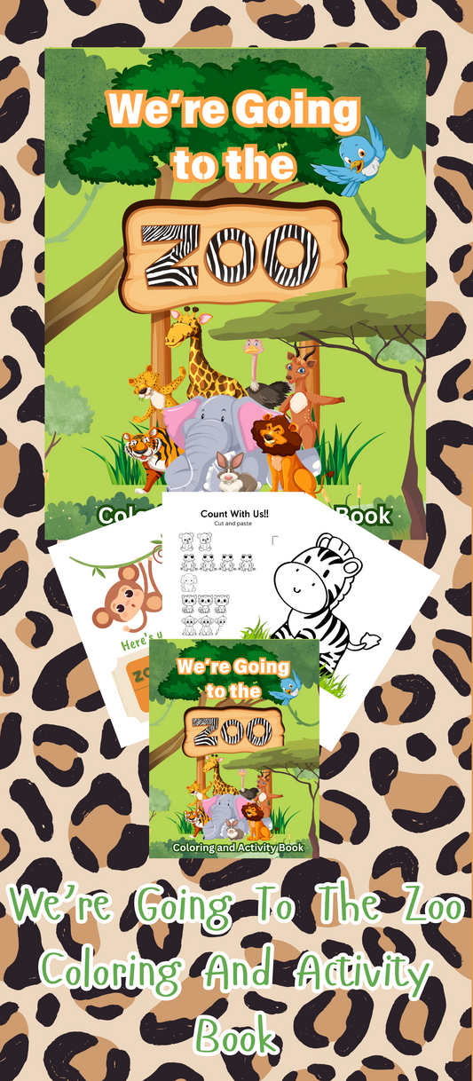 We're Going to the Zoo Coloring and Activity Book (Editable Template Download)